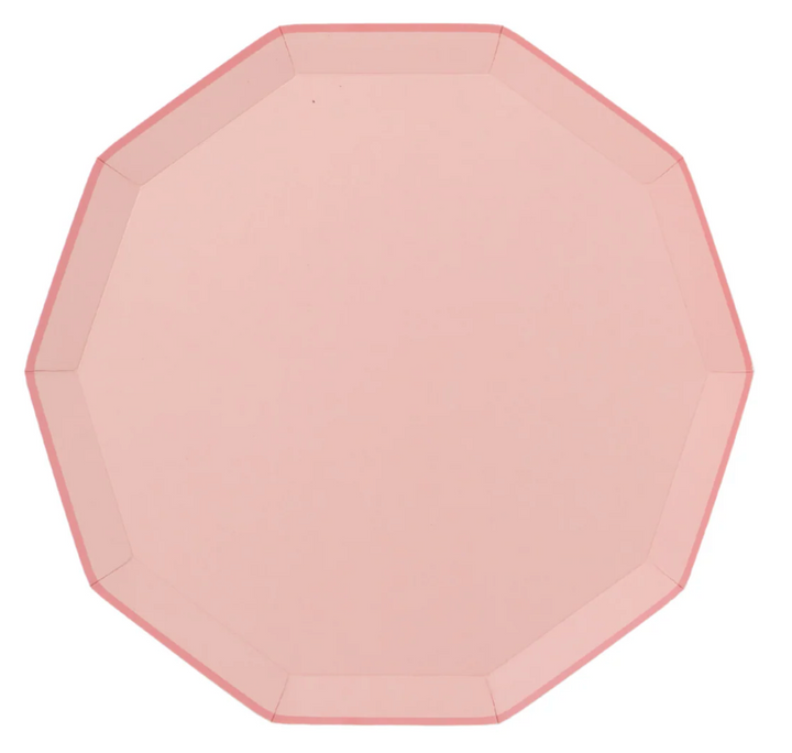 Plato Rosa Pétalo, 8 Uds