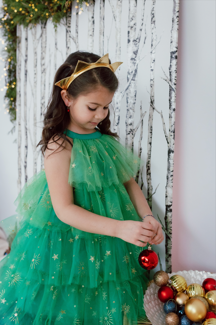Vestido Árbol de Navidad con Diadema