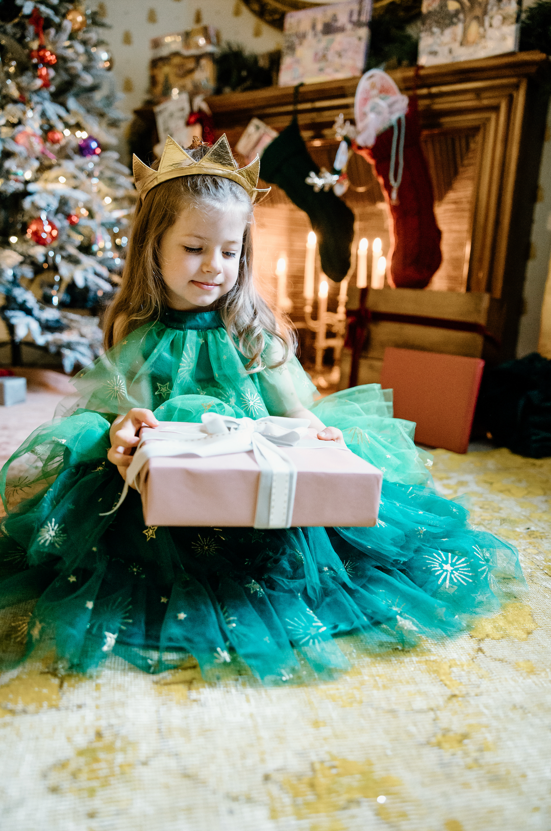 Vestido Árbol de Navidad con Diadema