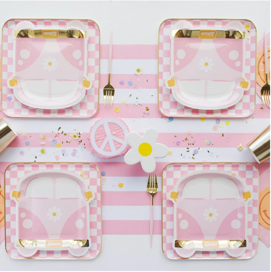 Camino de Mesa Cabana Stripe Rosa Pétalo