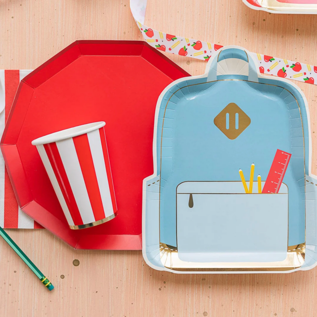 Vaso a rayas Cabana Rojo Cereza