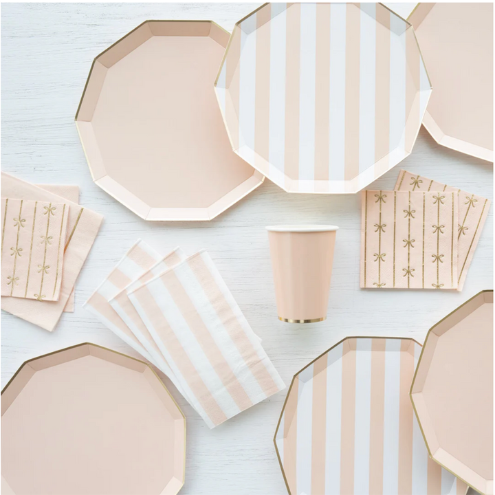 Plato Grande a Rayas Cabana Melocotón