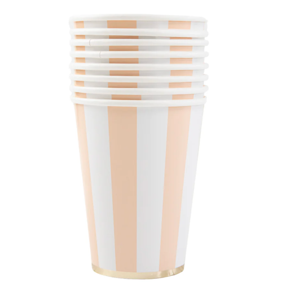 Vaso a Rayas Cabana Melocotón