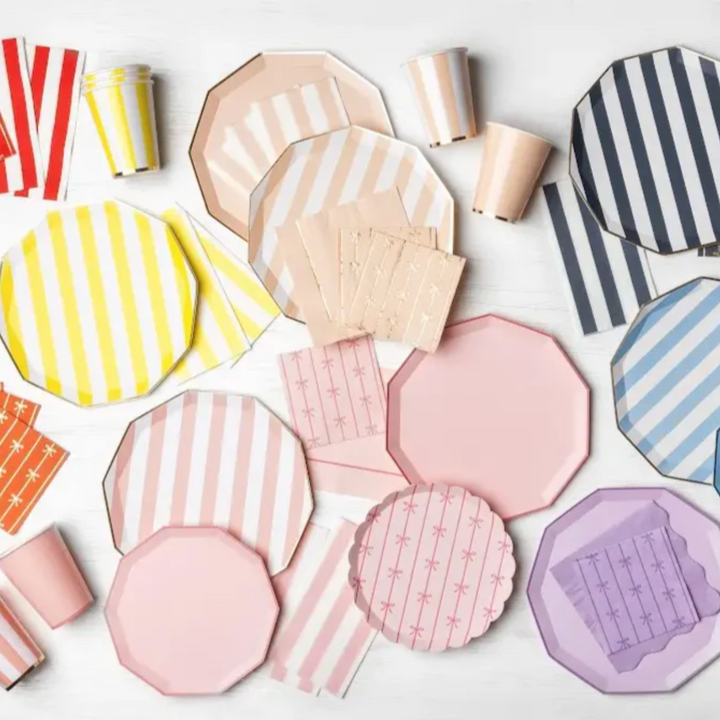 Vaso a Rayas Cabana Melocotón