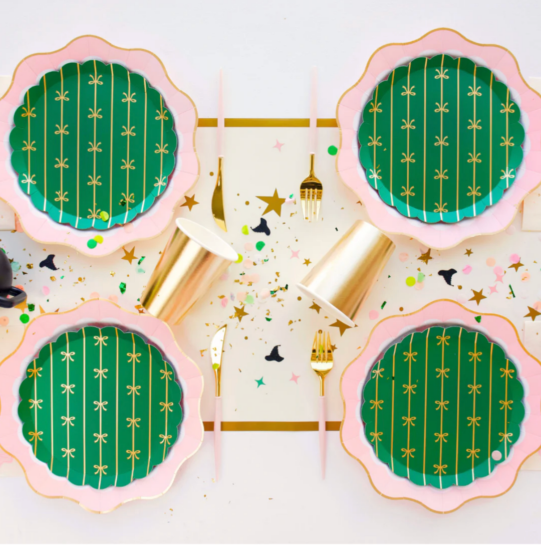 Plato Grande Floral Rosa Pétalo