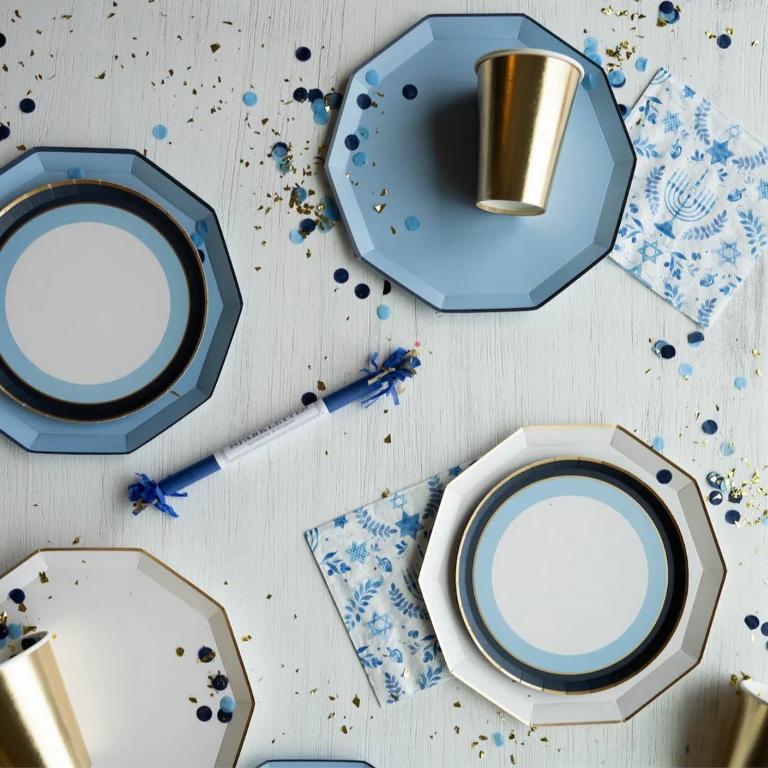 Plato Grande Azul Cielo