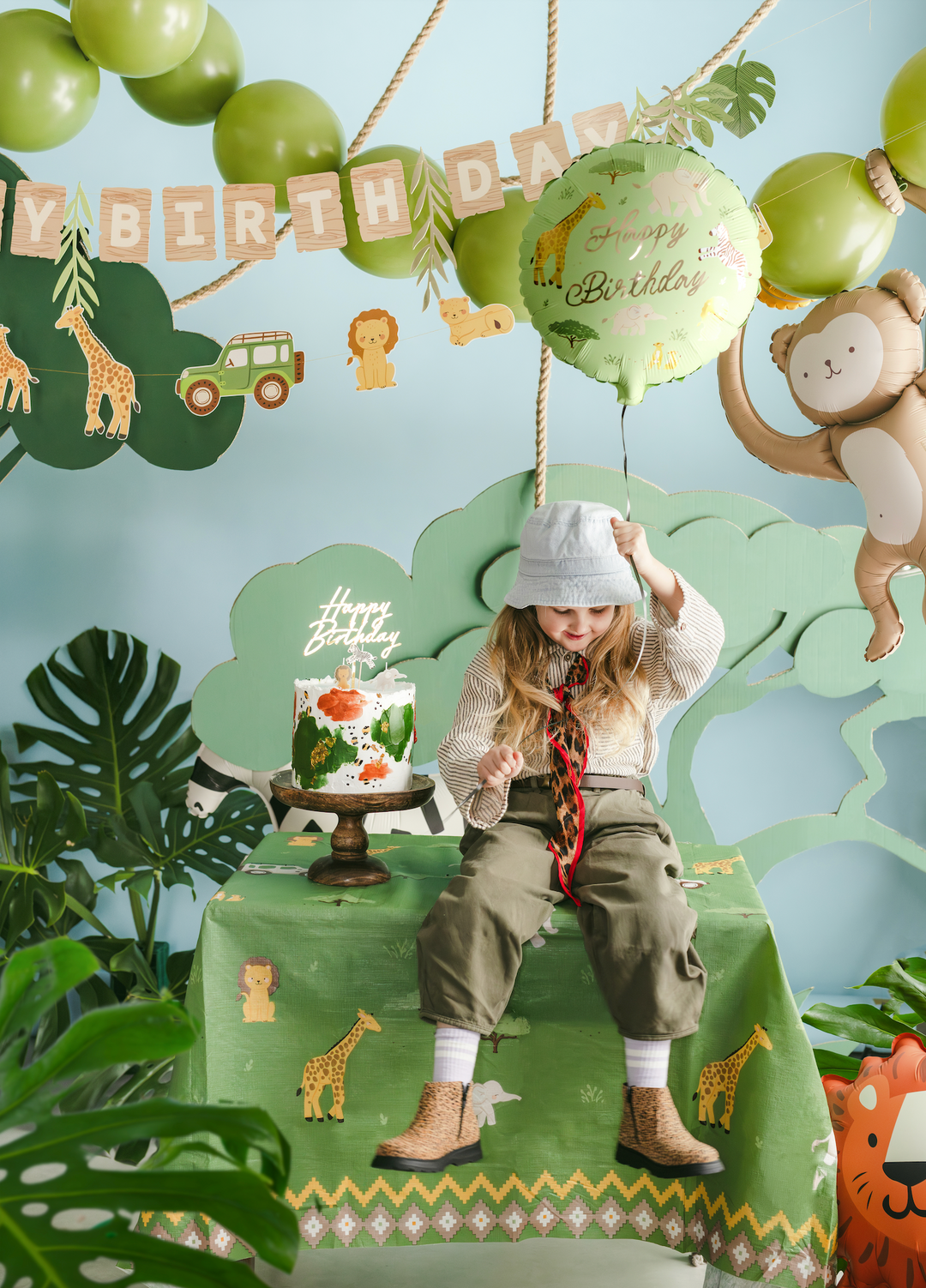 Globo Foil Safari Happy Birthday 45cm