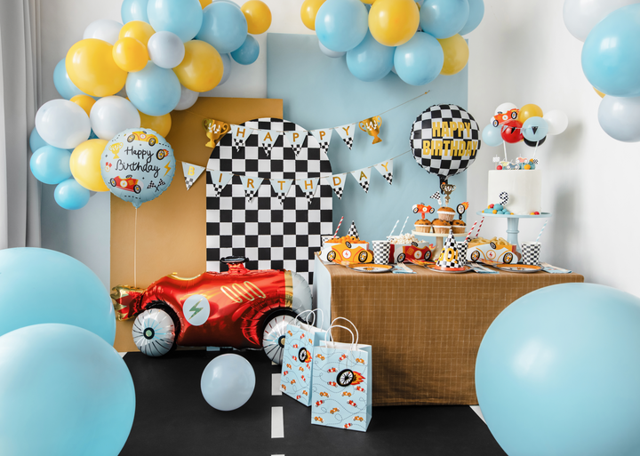 Globo Foil Happy Birthday Coches 45cm