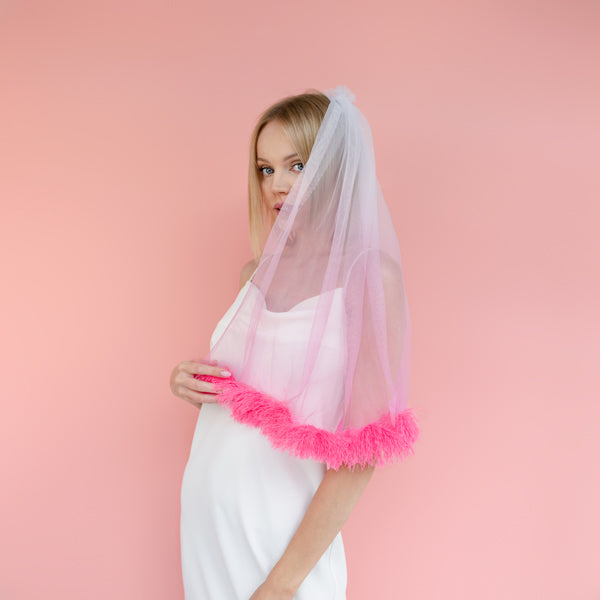 Velo de Novia Rosa