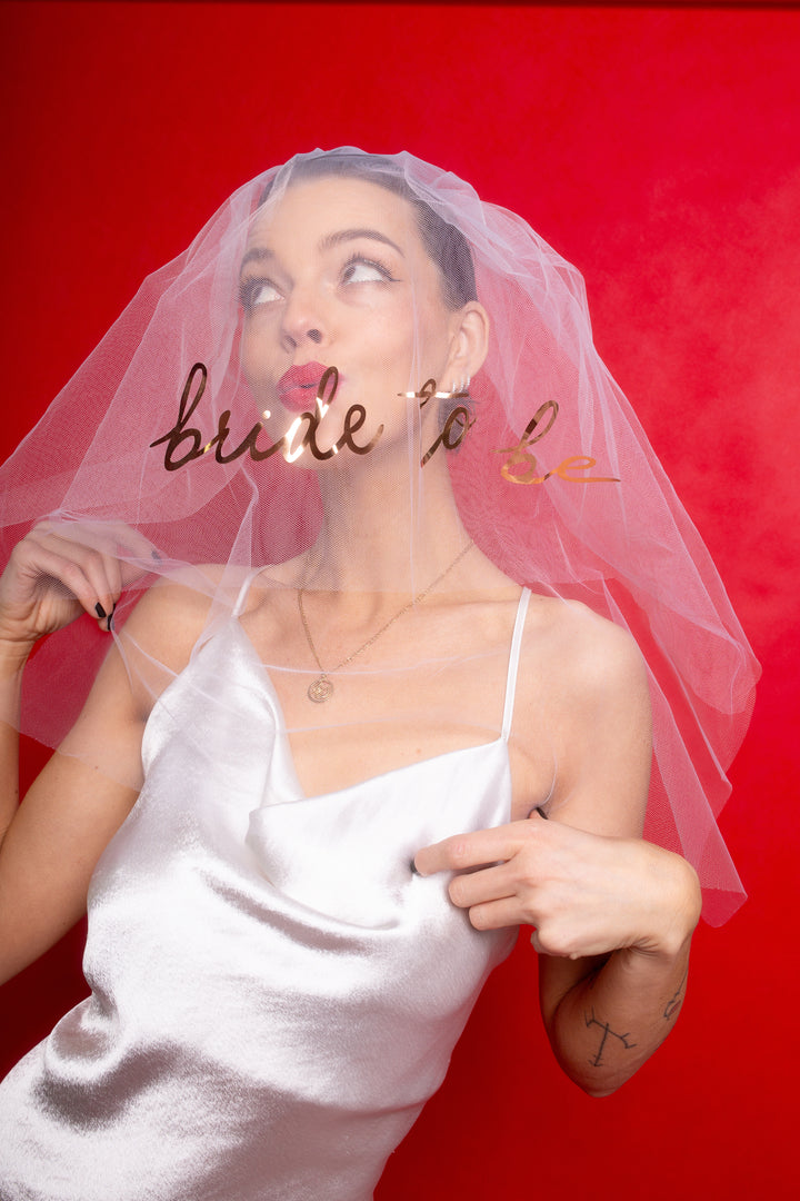 Velo de Novia Blanco Despedida Bride to be