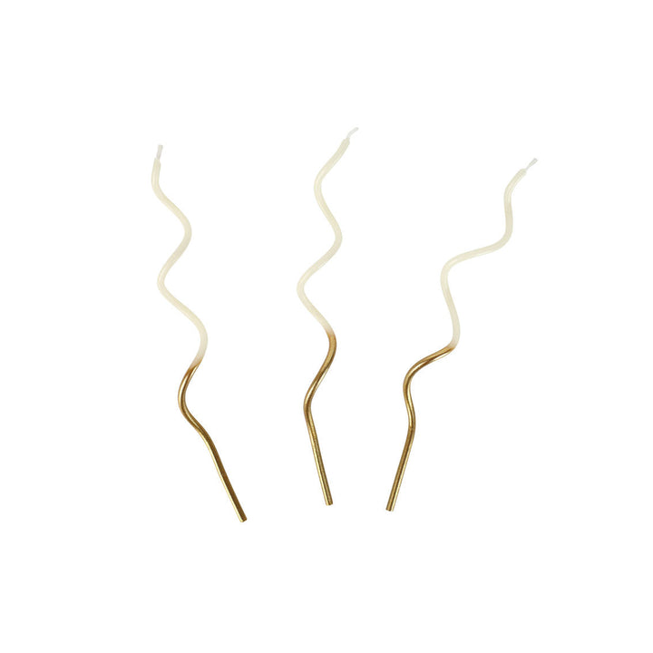 Velas Twist Dorado Blanco degradado 20 Uds
