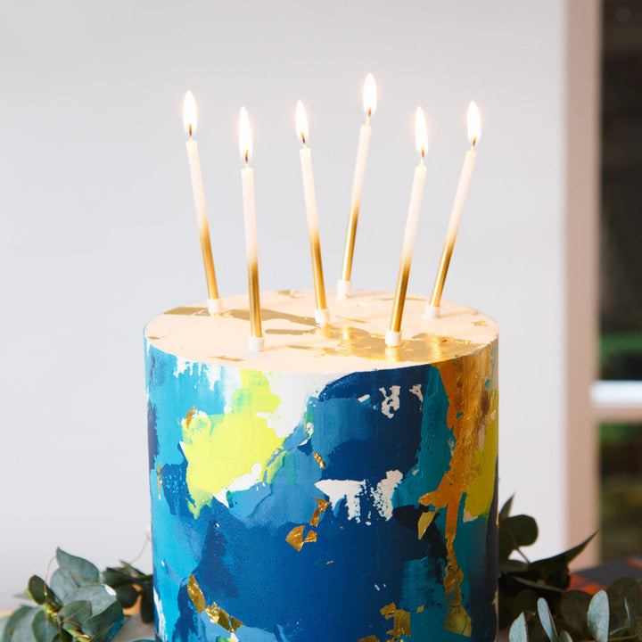 Velas Degradado Dorado 16 Uds