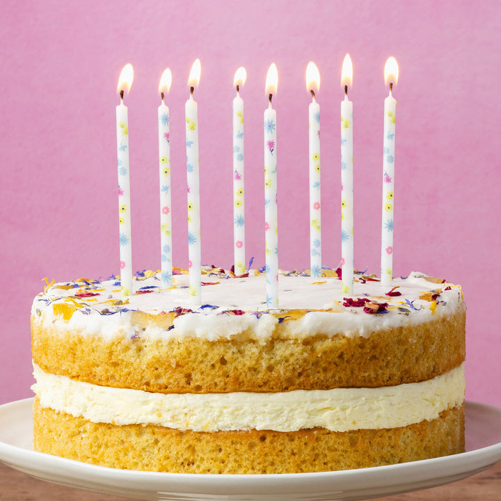 Vela Flores Pastel 16 Uds