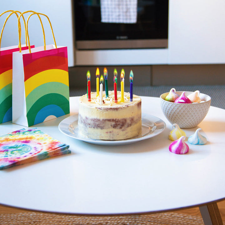 Velas de Cumpleaños con Llama Arcoíris 12 Uds