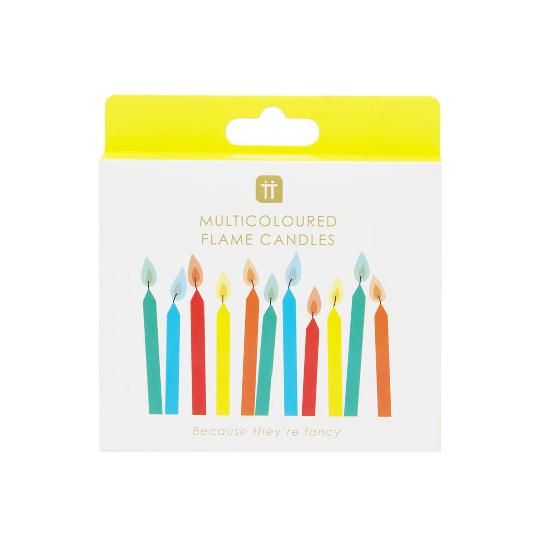 Velas de Cumpleaños con Llama Arcoíris 12 Uds