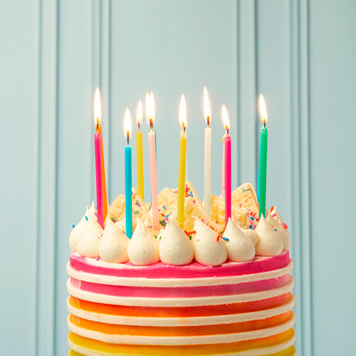 Velas de Cumpleaños Arcoíris 16 Uds