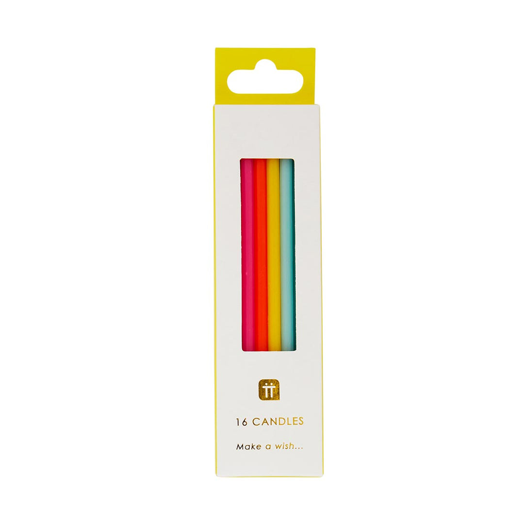 Velas de Cumpleaños Arcoíris 16 Uds