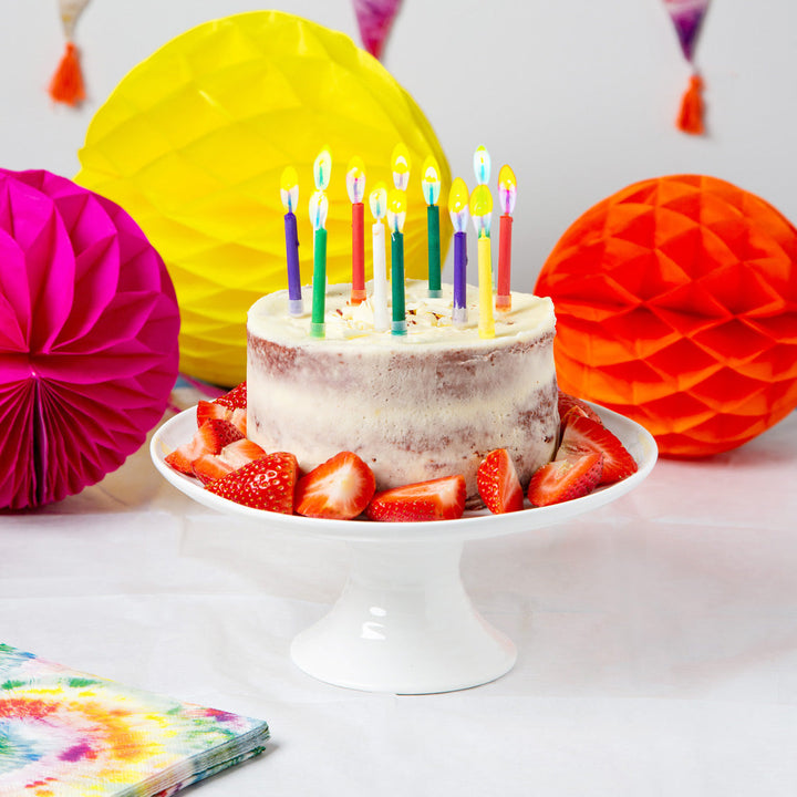 Velas de Cumpleaños con Llama Arcoíris 12 Uds